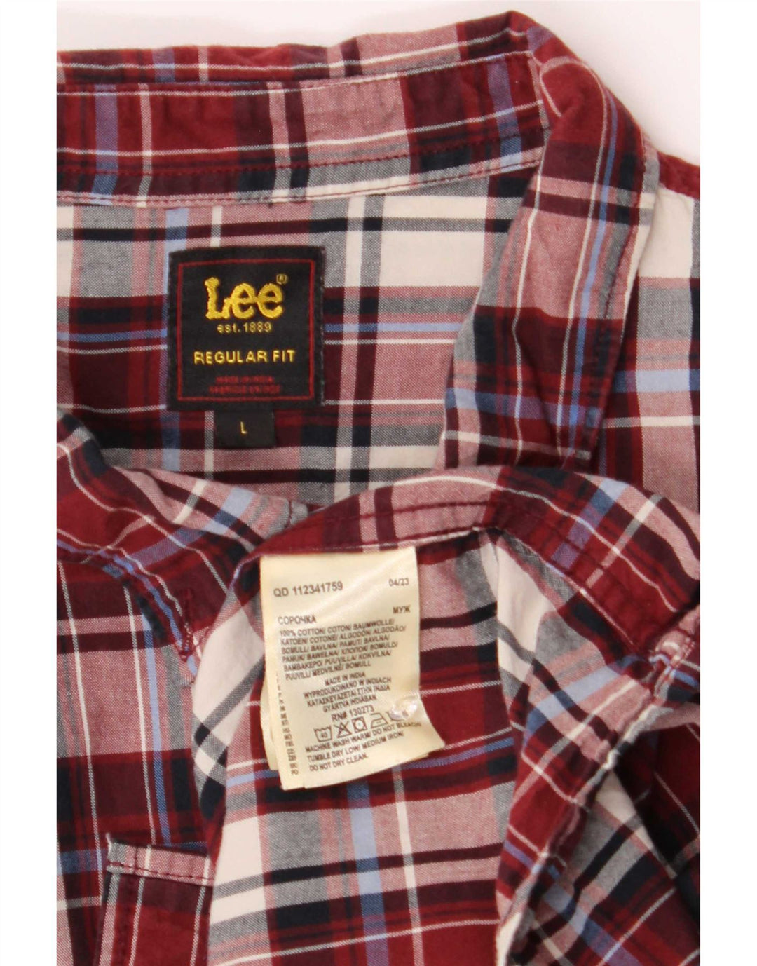 Camicia Lee da uomo dalla vestibilità regolare, in cotone a quadri rossi grandi