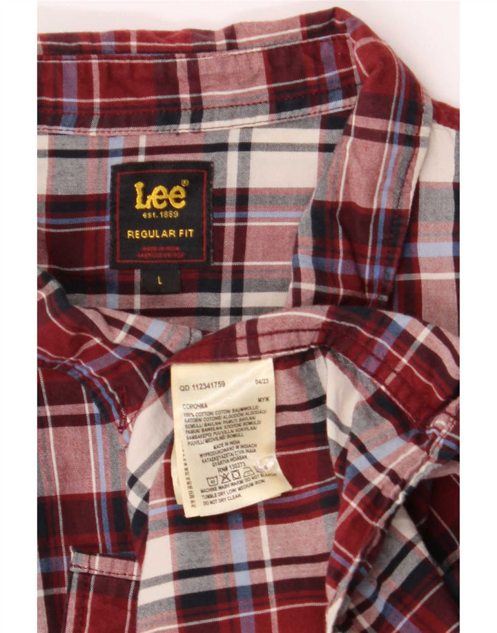 Camicia Lee da uomo dalla vestibilità regolare, in cotone a quadri rossi grandi