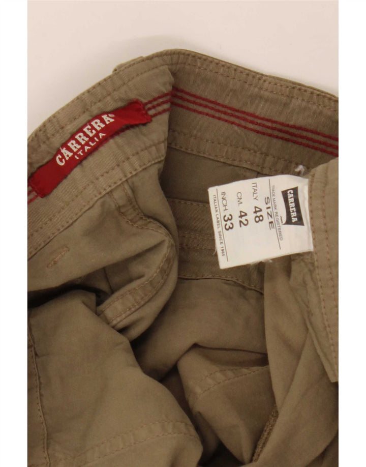 Pantaloncini cargo da uomo Carrera W33 cotone kaki medio
