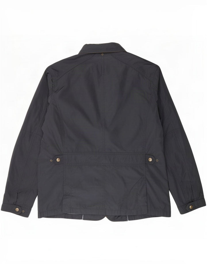 Giacca da uomo Massimo Dutti UK 40 Large in poliestere blu navy