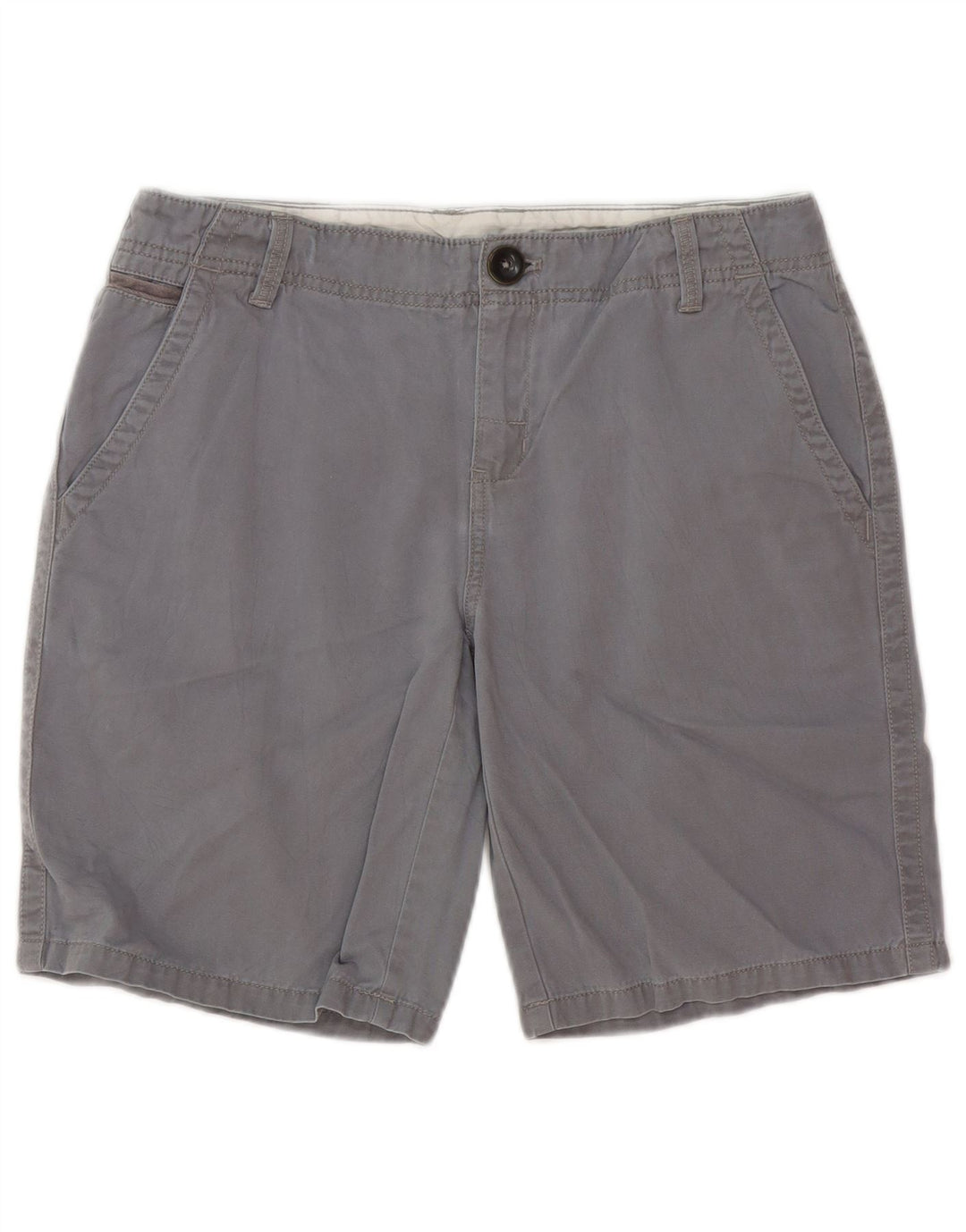 Pantaloncini chino da donna Eddie Bauer US 8 medi W30 cotone grigio