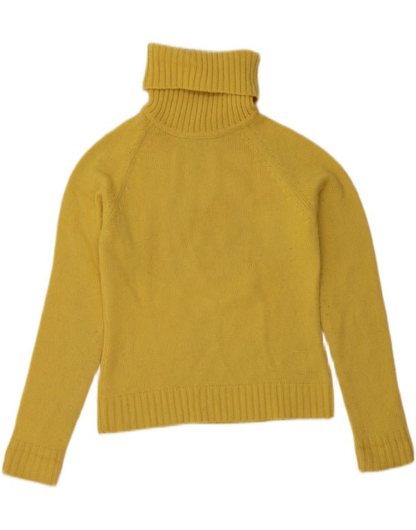 Maglione corto da donna Zara con collo alto UK 10 piccolo acrilico giallo