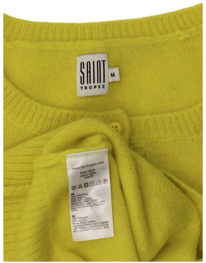 Maglione cardigan da donna Saint Tropez UK 12 Poliammide giallo medio