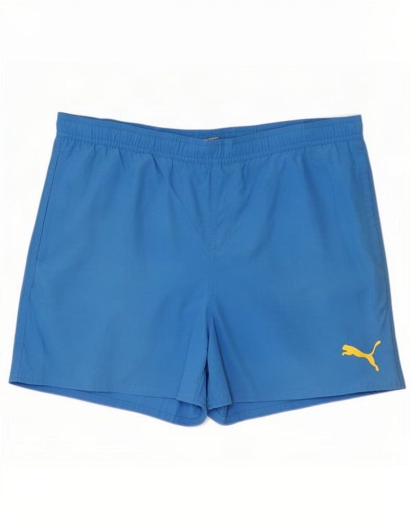 Puma Mens Swimming Shorts Medium Blue Polyester