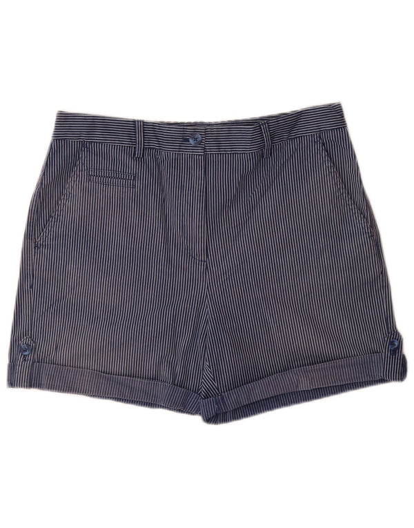 Pantaloncini chino da donna Marks & Spencer UK 12 medi W32 cotone a righe blu