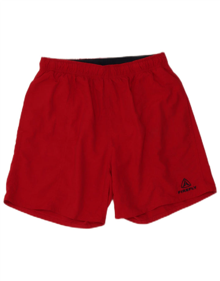 Pantaloncini da bagno da uomo Firefly in nylon rosso medio