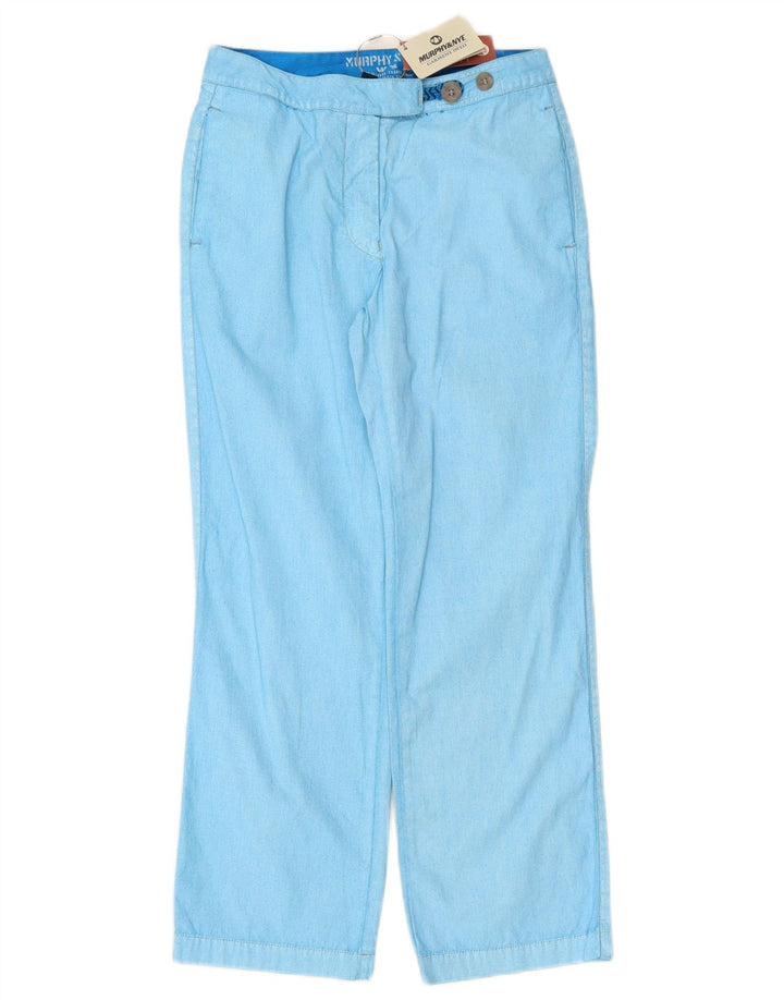 Pantaloni chino dritti da donna MURPHY & NYE W27 L27 cotone blu