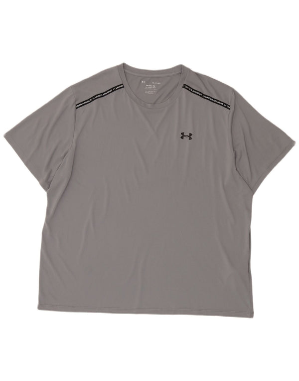 T-shirt grafica da uomo Under Armour Top 3XL poliestere grigio