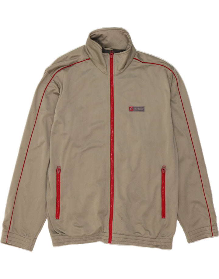 LOTTO Mens Tracksuit Top Jacket XL Grey Polyester Vintage Lotto and Second-Hand Lotto from Messina Hembry 