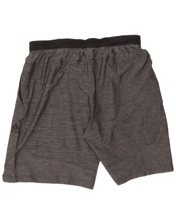 Pantaloncini sportivi da uomo Adidas XL Sport in poliestere screziato grigio