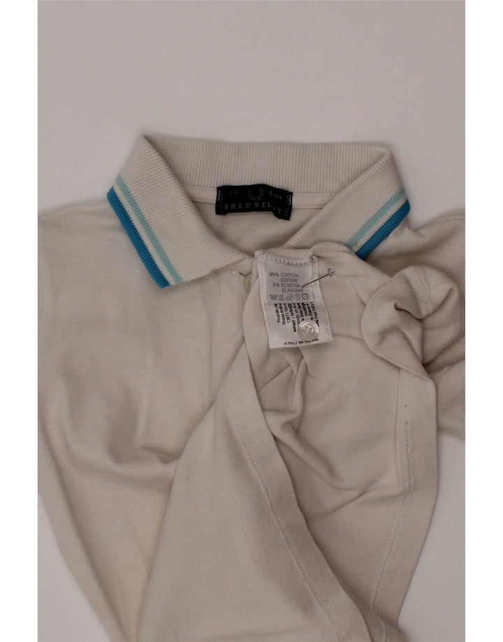 Polo Fred Perry da bambino 3-4 anni in cotone bianco sporco