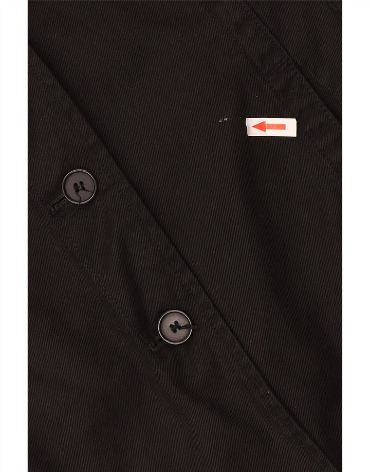 Giacca utility da donna Massimo Dutti UK 16 grande cotone nero