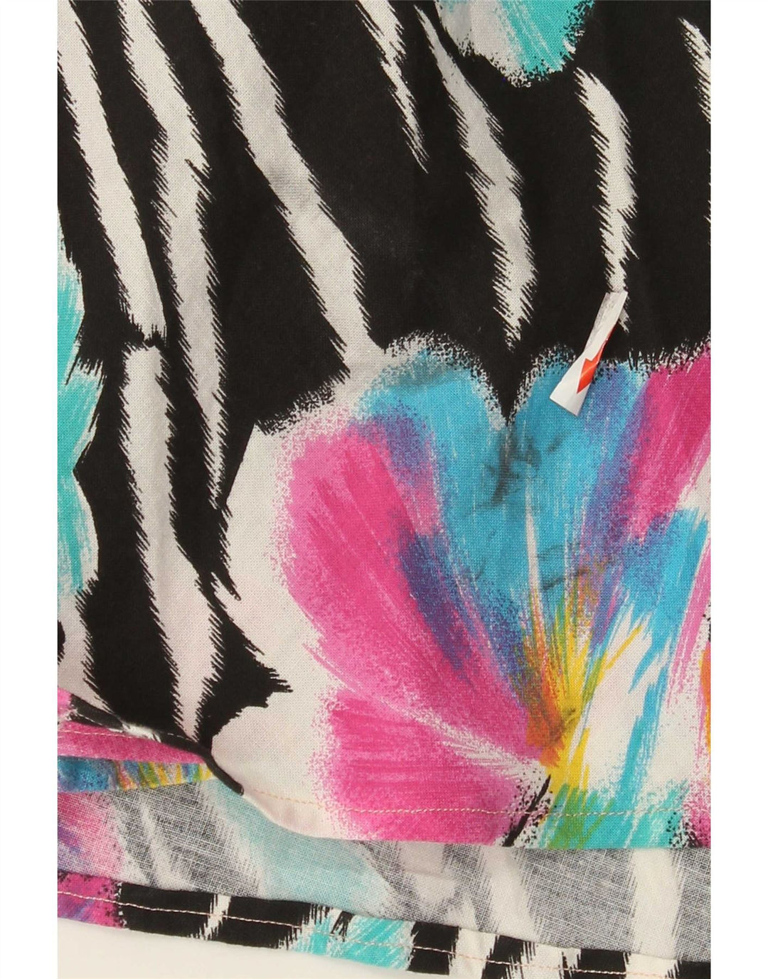 Gonna svasata da donna vintage W32 media floreale multicolore