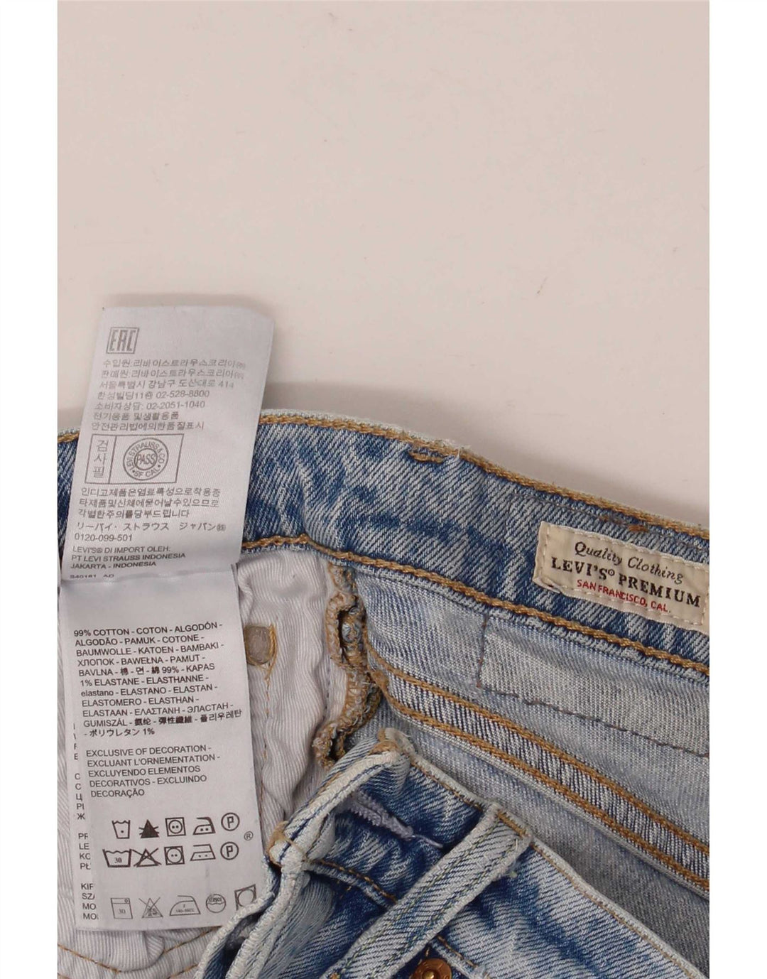 Jeans slim da donna Levi's W25 L30 cotone blu
