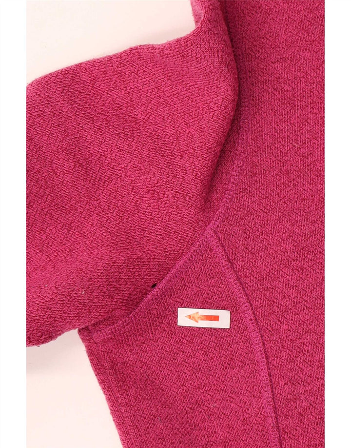 Felpa con collo con zip da donna Weird Fish Jumper UK 12 Poliestere rosa medio