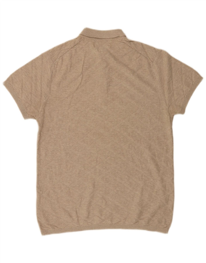 Polo da uomo Jack & Jones grande in cotone beige