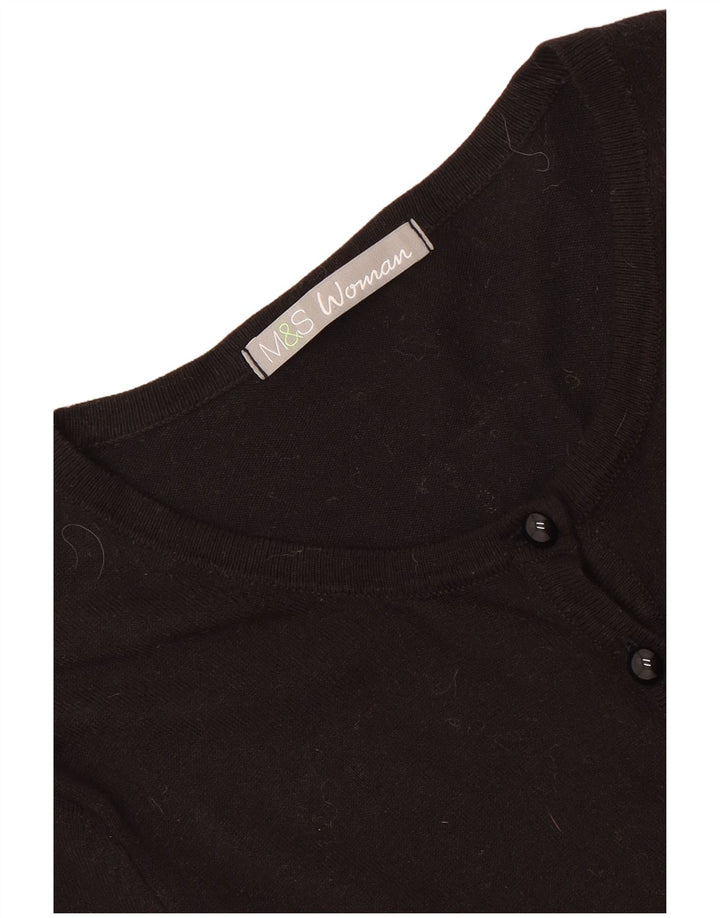Maglione cardigan da donna Marks & Spencer UK 8 piccolo nero