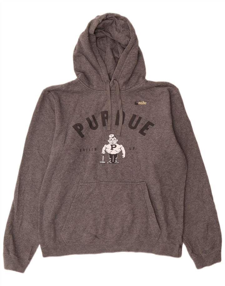 Felpa con cappuccio grafica Nike Purdue da uomo in cotone grigio medio