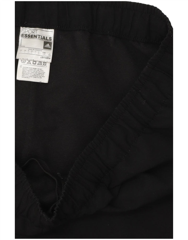 Pantaloni da tuta ADIDAS Climalite da uomo grandi in poliestere nero