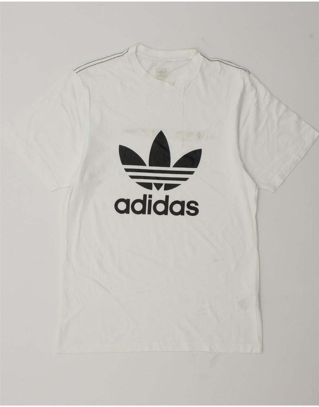 T-shirt grafica da uomo Adidas Top piccola in cotone bianco