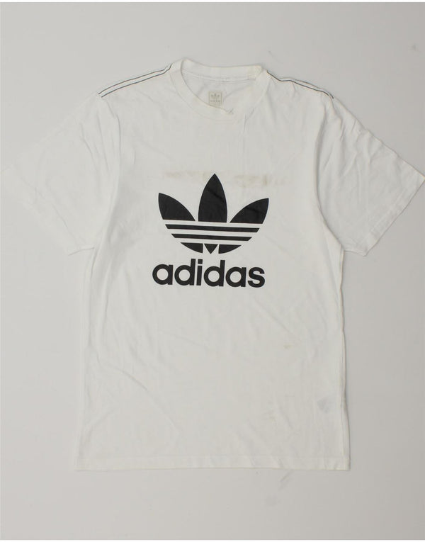 T-shirt grafica da uomo Adidas Top piccola in cotone bianco
