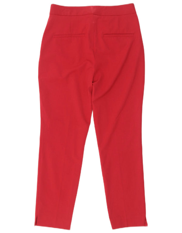 Pantaloni chino slim da donna Zara EU 36 XS W26 L26 poliestere rosso