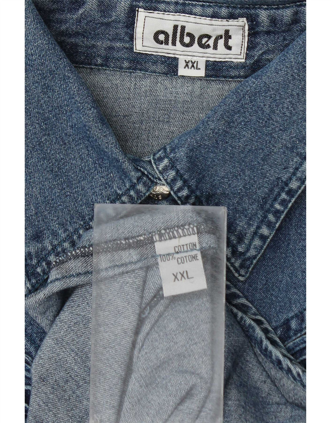 Camicia in denim da donna Albert UK 20 2XL cotone blu