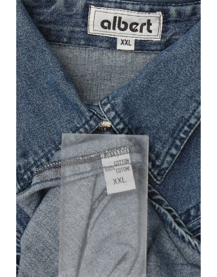 Camicia in denim da donna Albert UK 20 2XL cotone blu