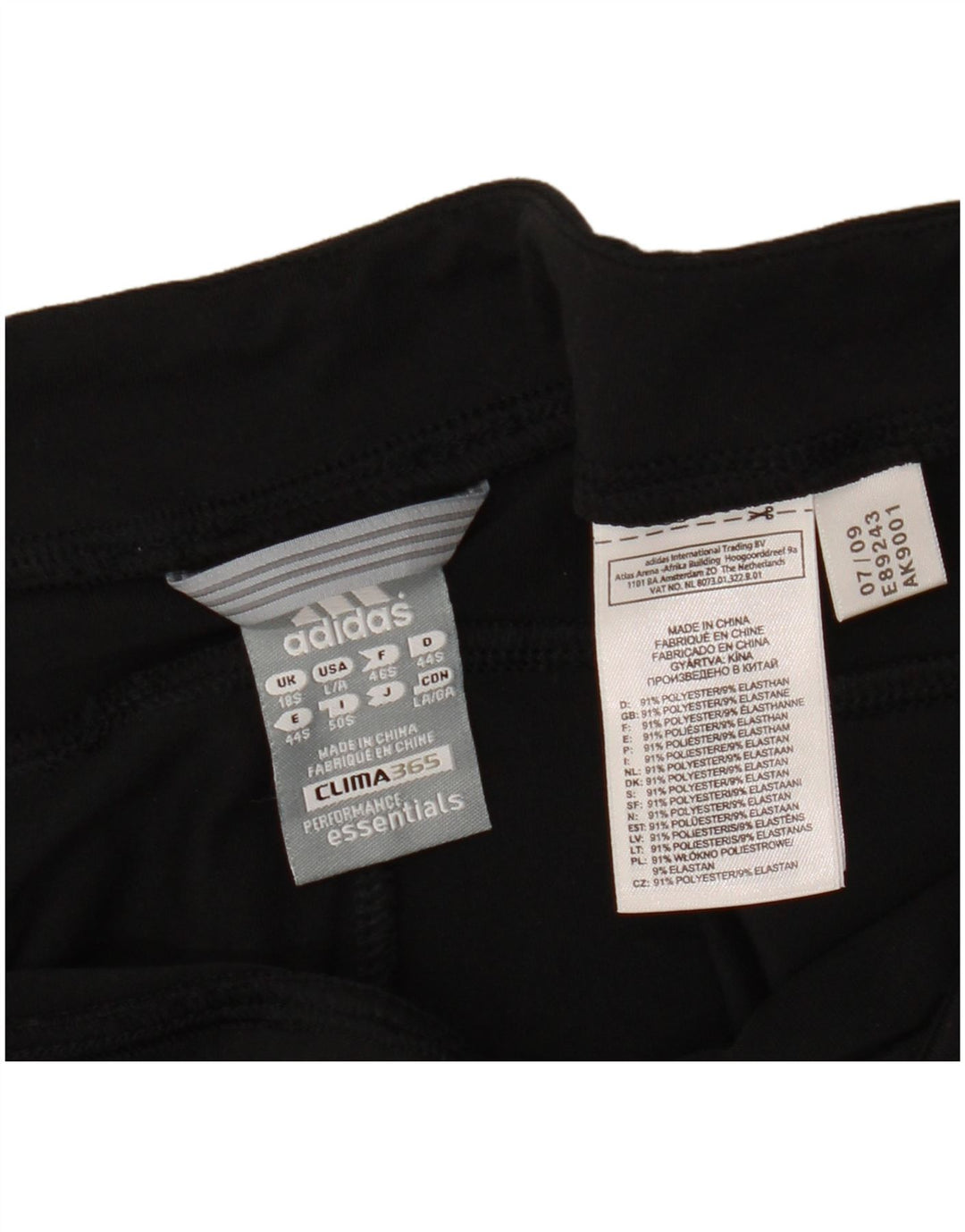 Pantaloni da tuta ADIDAS Clima 365 Flare da donna UK 18 XL Poliestere nero