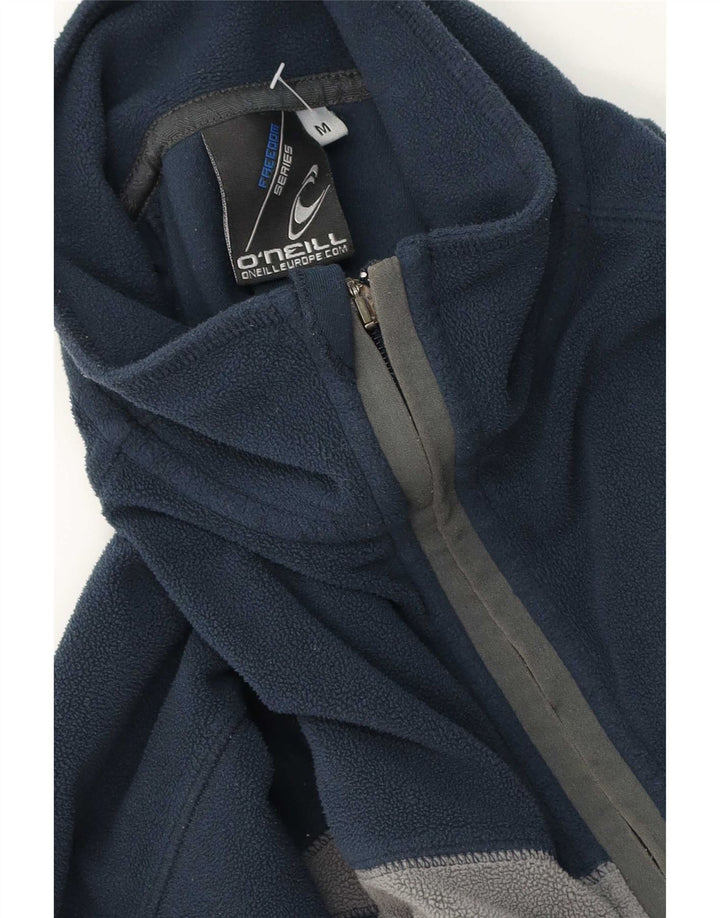 Maglione in pile da uomo con zip e collo O'Neill color block medio blu navy