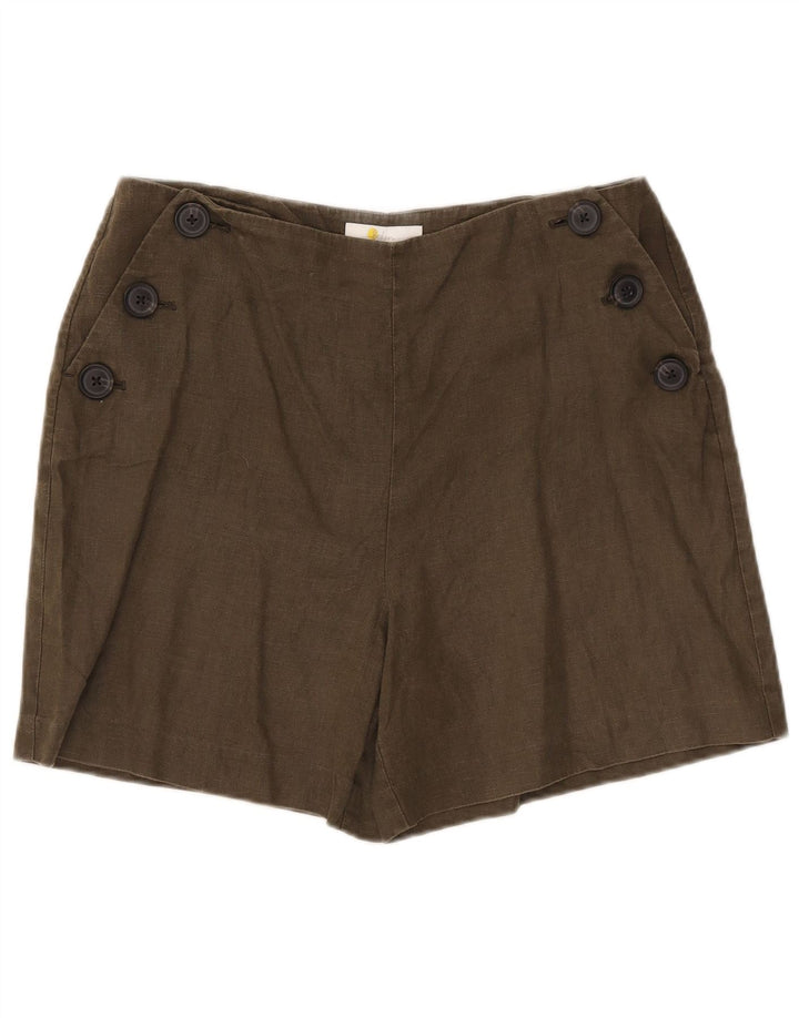 Pantaloncini chino da donna Boden UK 12 medi W32 lino kaki