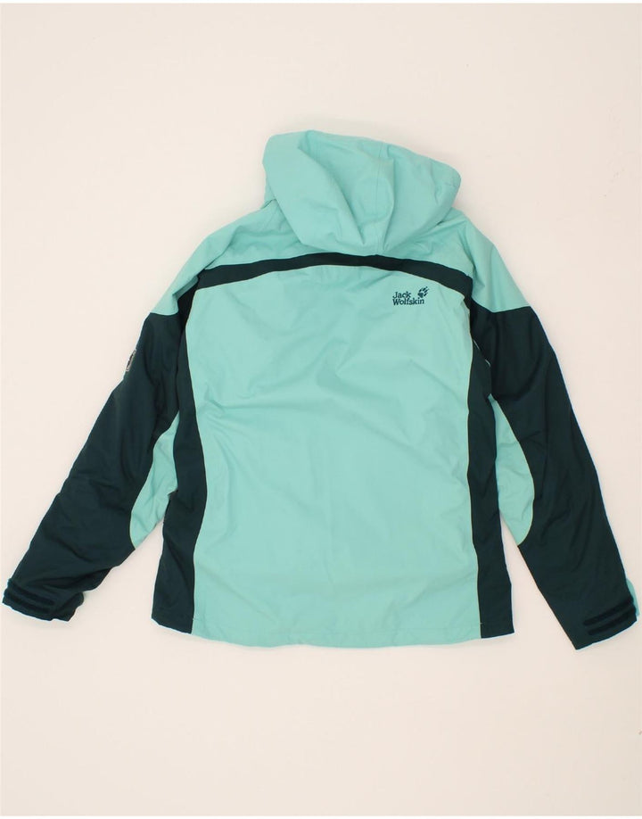 Giacca a vento con cappuccio da donna JACK WOLFSKIN UK 12/14 Verde medio
