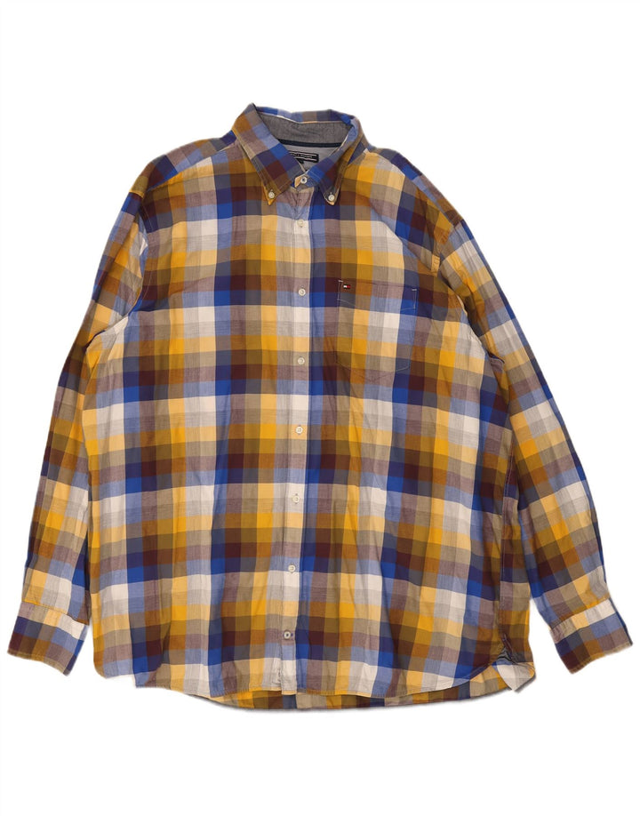 Tommy Hilfiger Uomo Tall Regular Fit Camicia 2XL Cotone a quadri multicolore