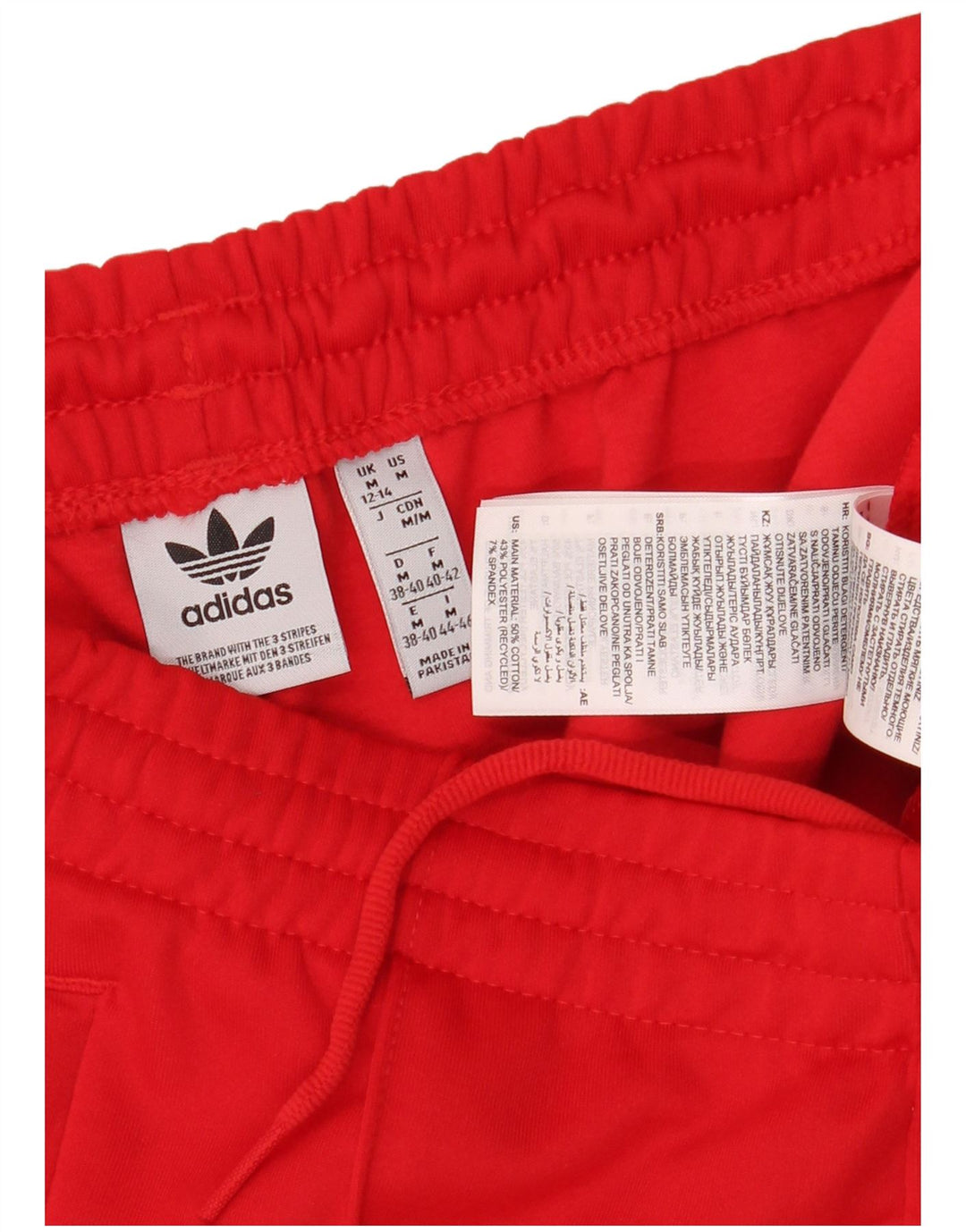 Pantaloni da tuta da donna ADIDAS UK 12/14 Poliestere rosso medio