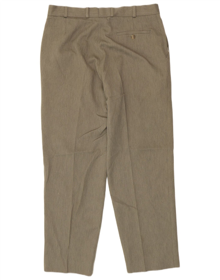 Pantaloni chino dritti da uomo Marks & Spencer W36 L31 poliestere grigio