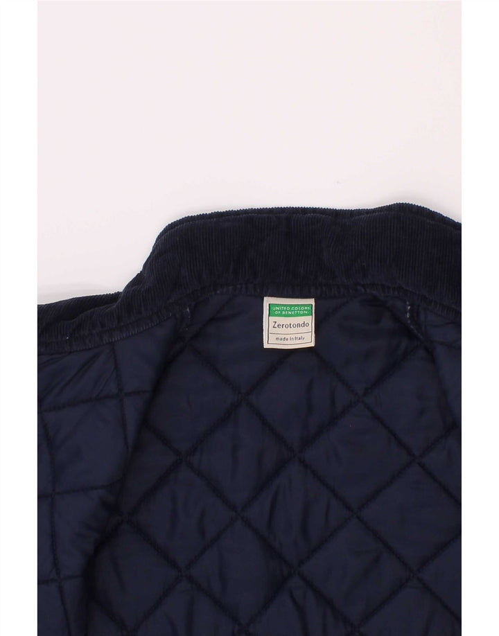Giubbotto Trapuntato Bambino Benetton 5-6 Anni Blu Navy