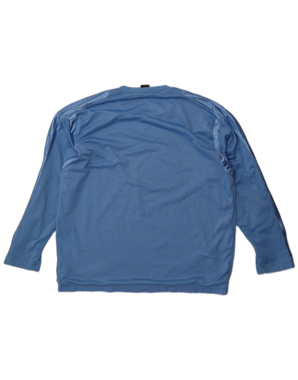 Nike Top Manica Lunga da Uomo UK 42/44 Large Blu