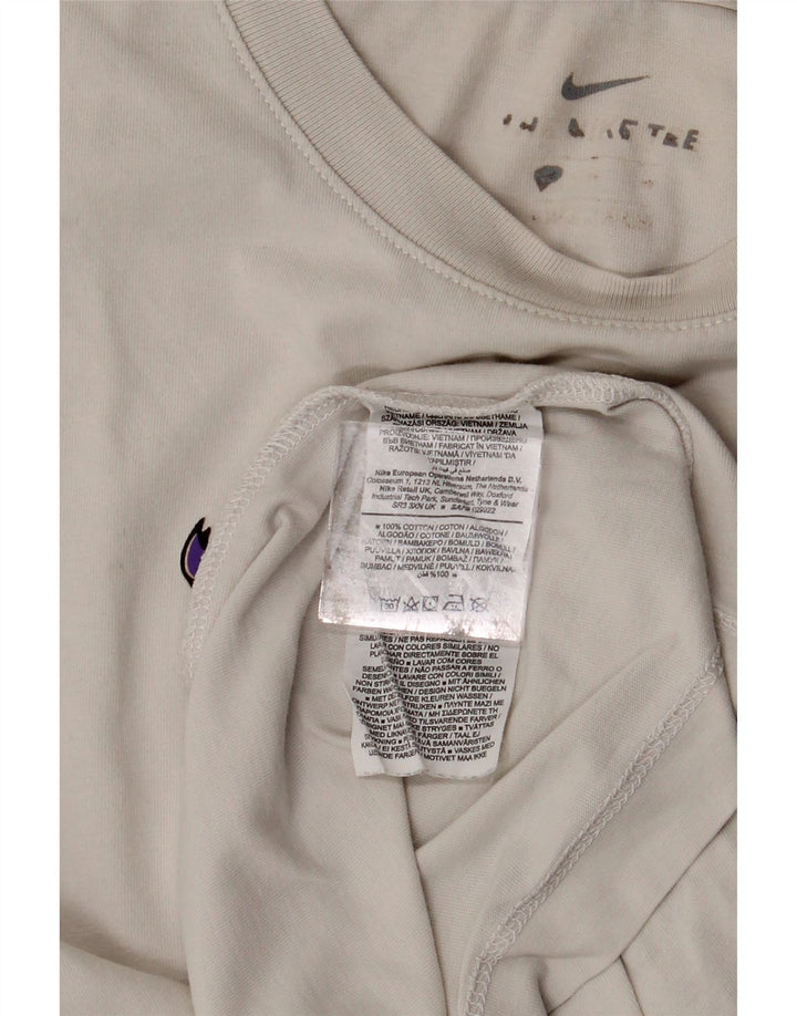 T-shirt grafica da uomo NIKE Top grande in cotone bianco sporco