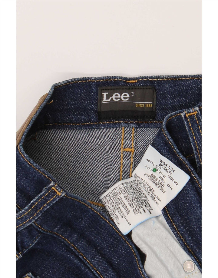 Jeans dritti da uomo Lee Brooklyn W34 L34 cotone blu