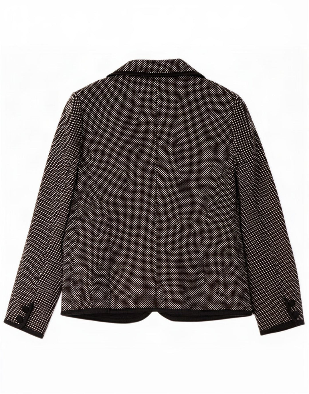 Luisa Spagnoli Giacca Blazer a 3 Bottoni da Donna UK 10 Piccola Lana Macchiata Nera