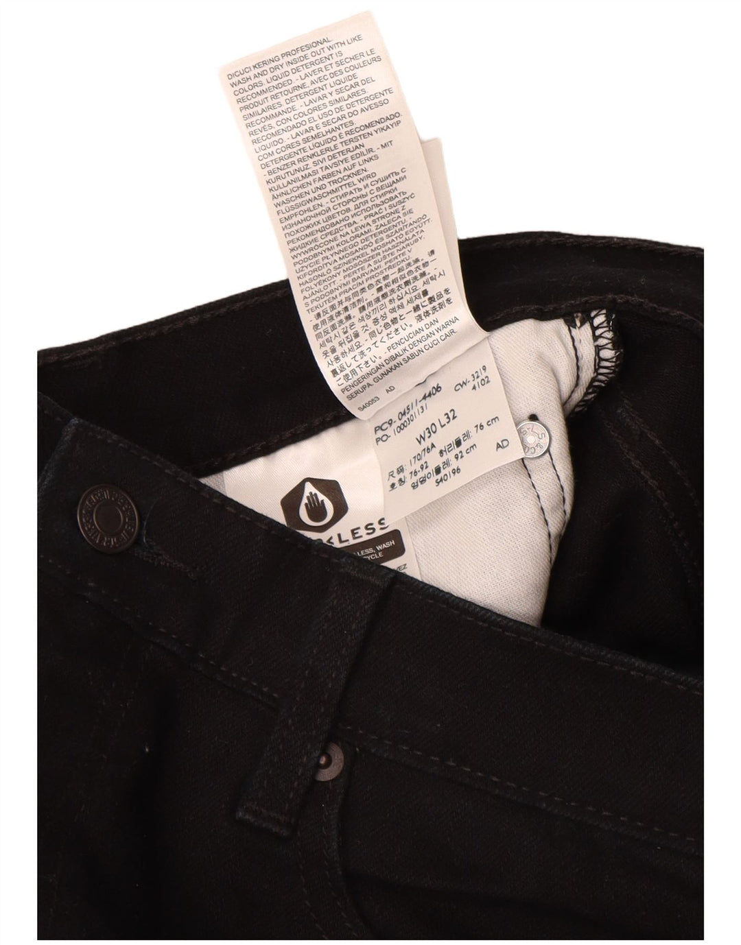Jeans Levi's Uomo 511 Slim W30 L32 Cotone Nero