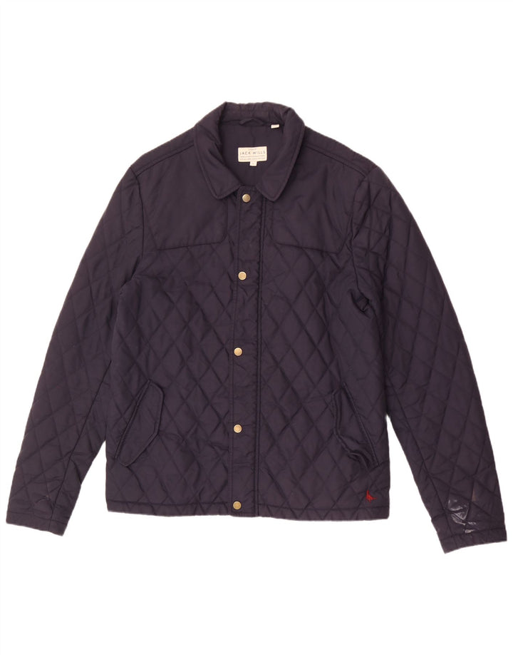 Giacca trapuntata da uomo Jack Wills UK 40 grande nylon blu navy