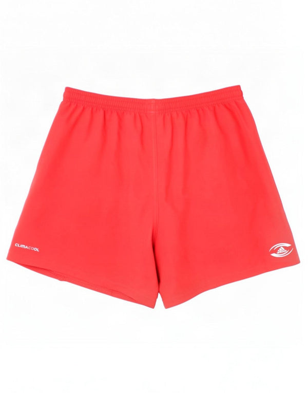 Pantaloncini sportivi Adidas Climacool da ragazzo 15-16 anni in poliestere rosso