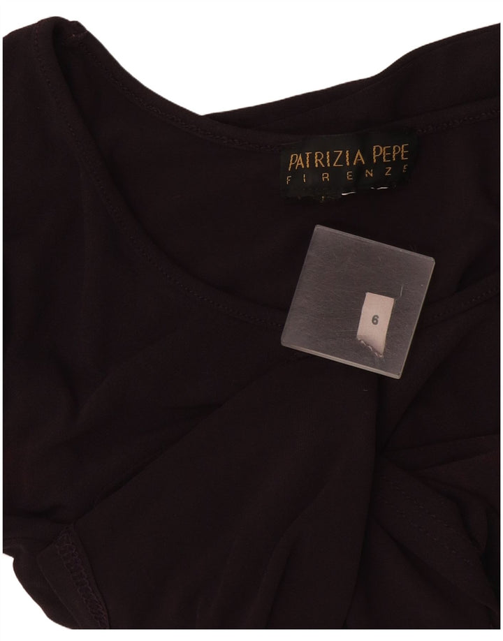 Patrizia Pepe Top Donna Manica Lunga US 6 Borgogna Medio