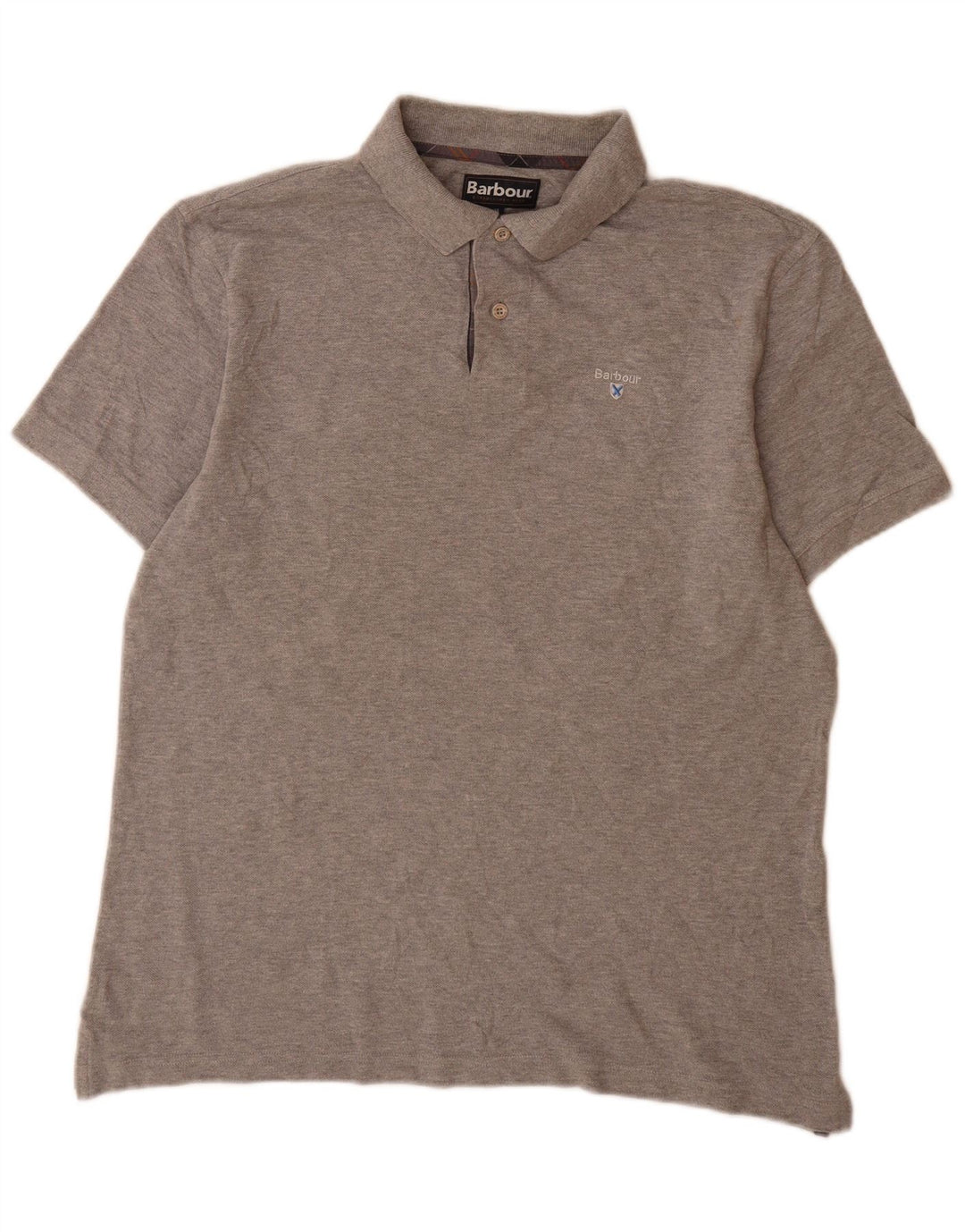 Polo da uomo Barbour XL in cotone grigio
