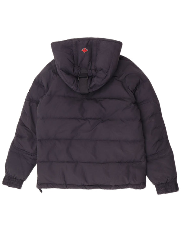 Giacca imbottita anorak da uomo con cappuccio Canadiens UK 34 XS cotone blu navy