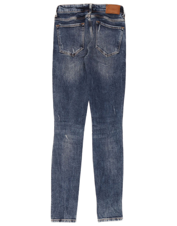 Jeans skinny effetto consumato Trafaluc da donna Zara EU 32 2XS W22 L30 Blu