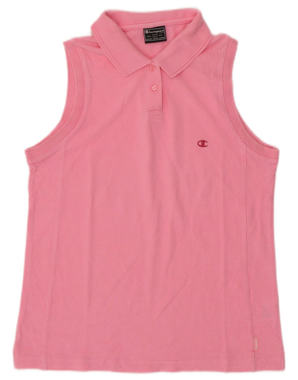 Polo senza maniche da donna CHAMPION UK 14 grande cotone rosa