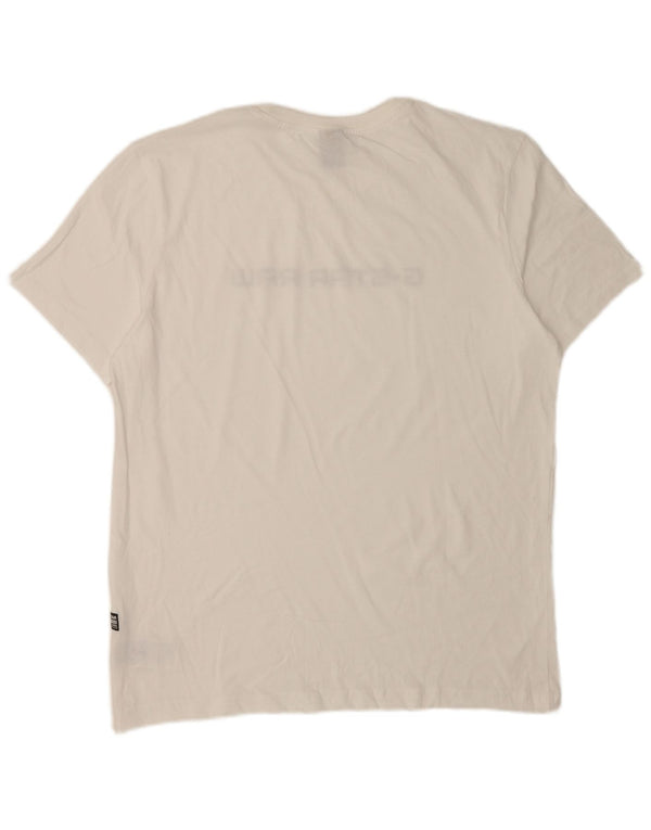 T-shirt grafica da uomo G-Star Top XL in cotone bianco