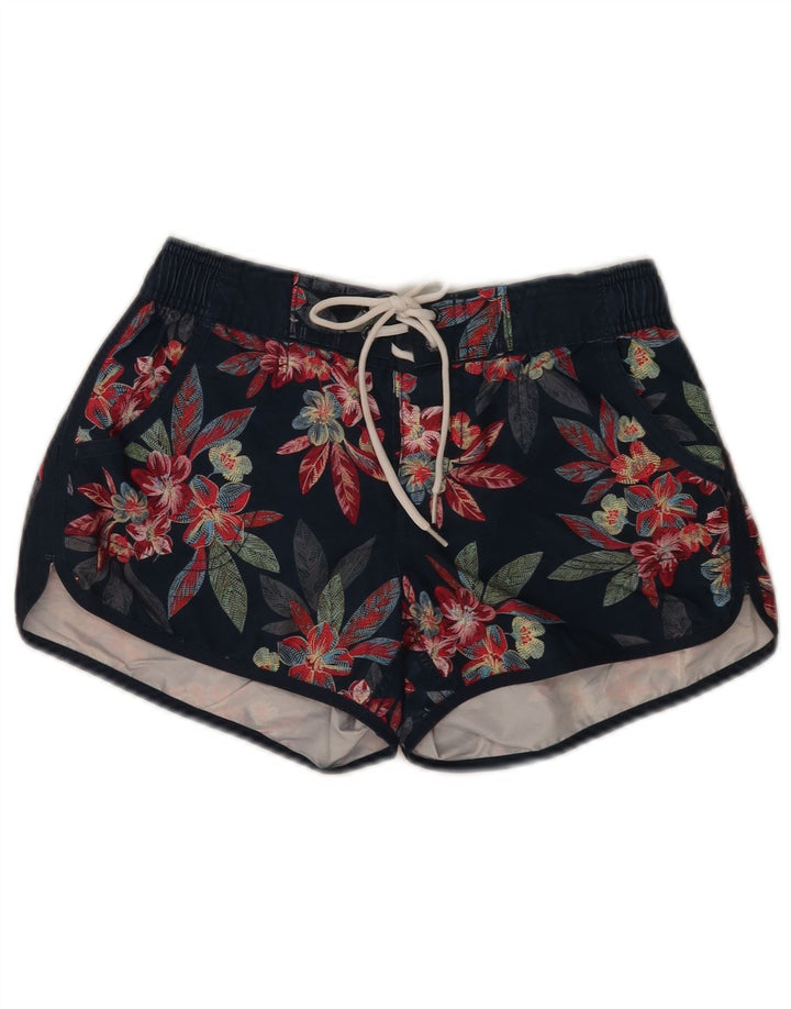 Pantaloncini da bagno da donna Fat Face UK 8 Small Poliestere floreale blu navy